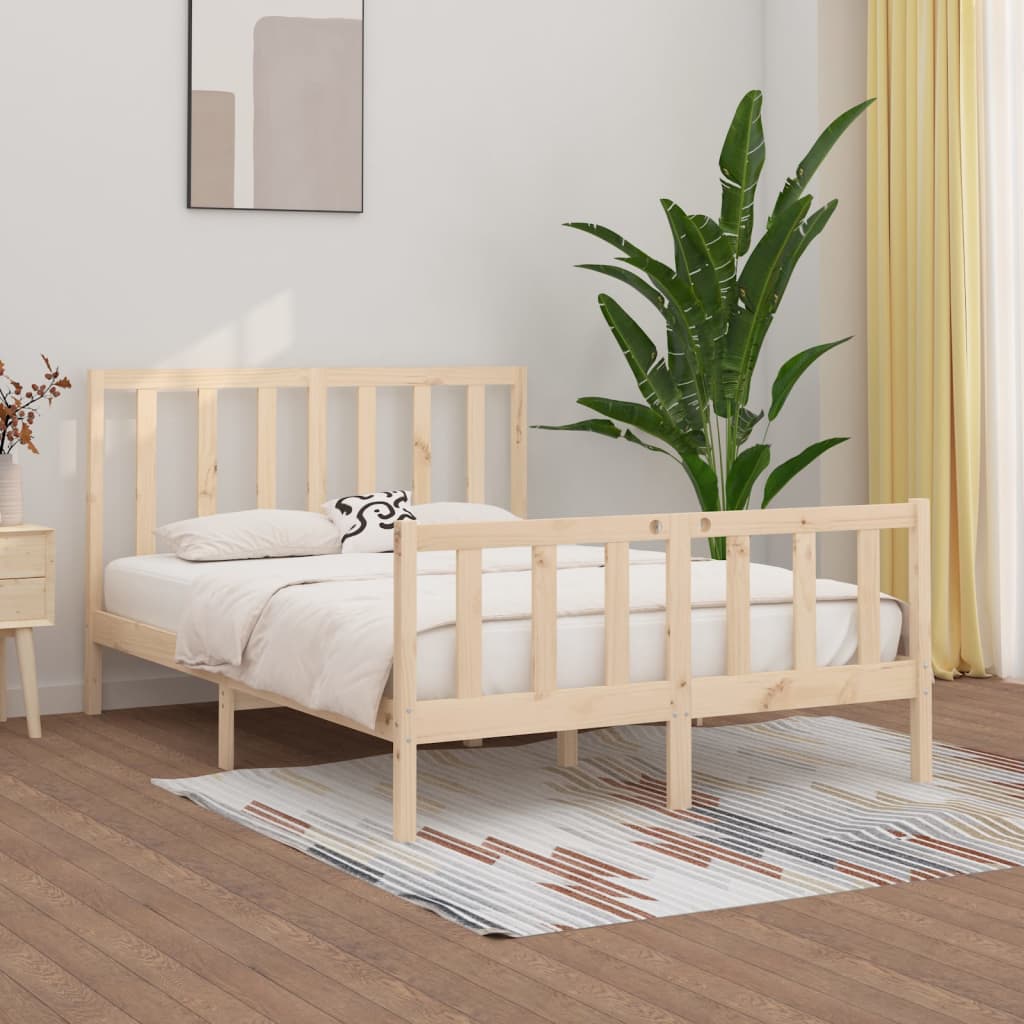 Vetonek Estructura de cama madera maciza 150x200 cm