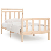 Vetonek Estructura de cama sin colchón madera maciza de pino 90x200 cm