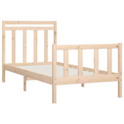 Estructura de cama sin colchón madera maciza de pino 90x200 cm v7970 - Vetonek