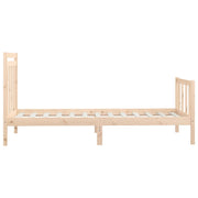 Estructura de cama sin colchón madera maciza de pino 90x200 cm v7970 - Vetonek