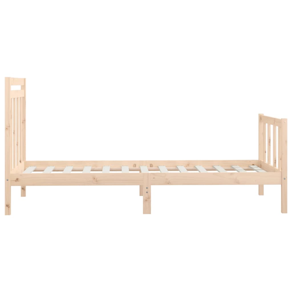 Estructura de cama sin colchón madera maciza de pino 90x200 cm v7970 - Vetonek