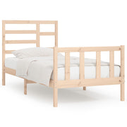 Vetonek Estructura de cama sin colchón madera maciza de pino 90x200 cm