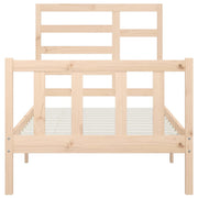 Estructura de cama sin colchón madera maciza de pino 90x200 cm v3827 - Vetonek