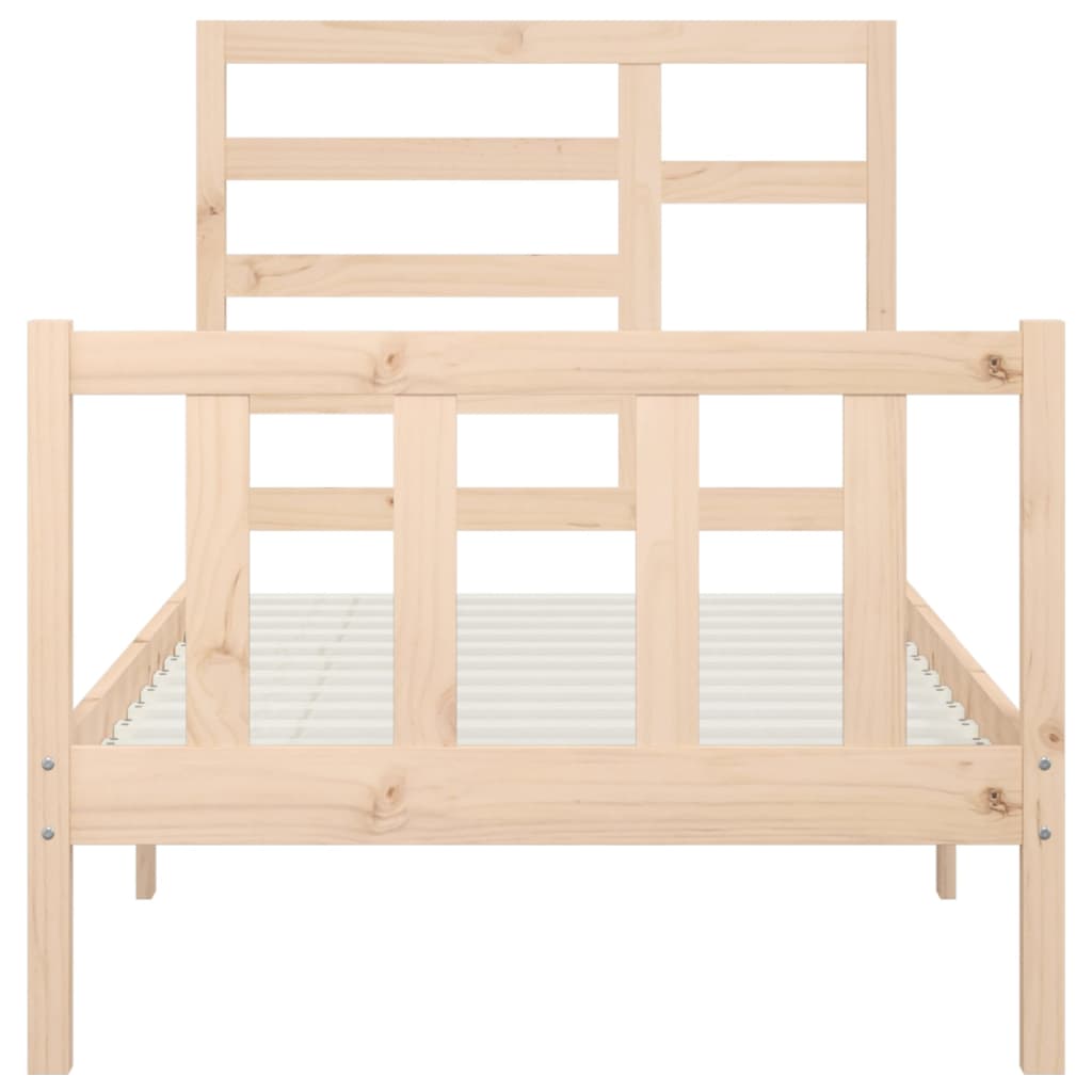 Estructura de cama sin colchón madera maciza de pino 90x200 cm v3827 - Vetonek