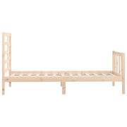 Estructura de cama sin colchón madera maciza de pino 90x200 cm v3827 - Vetonek