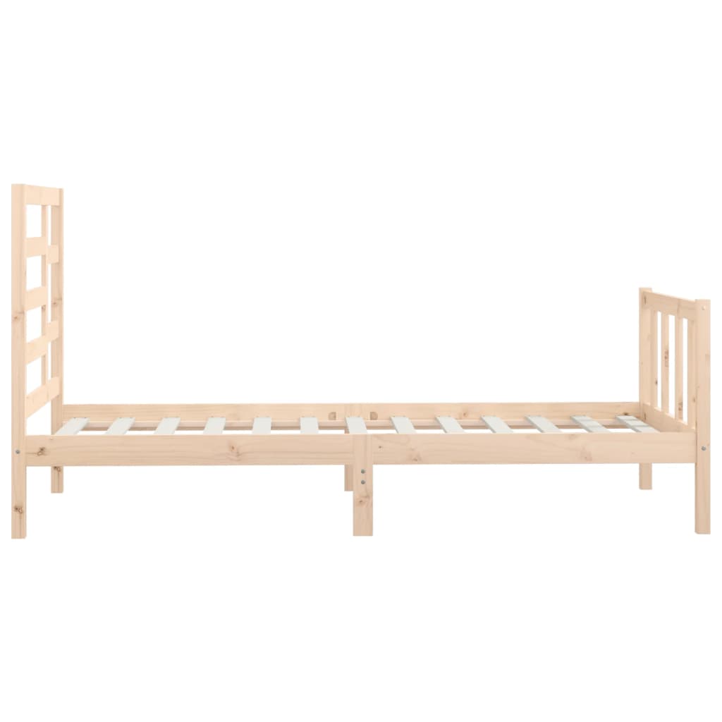 Estructura de cama sin colchón madera maciza de pino 90x200 cm v3827 - Vetonek