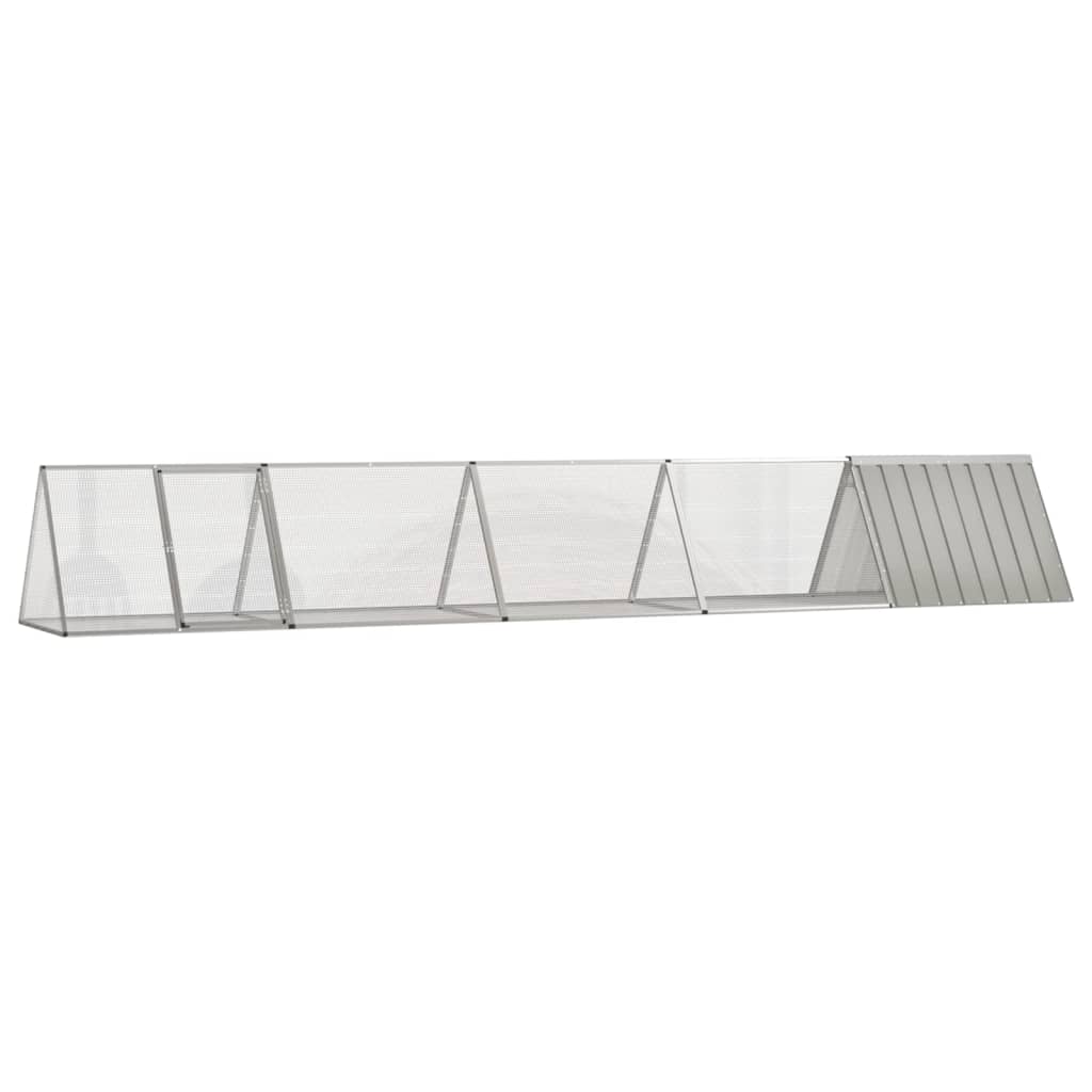 Vetonek Jaula para conejos acero galvanizado gris 504,5x80,5x71 cm