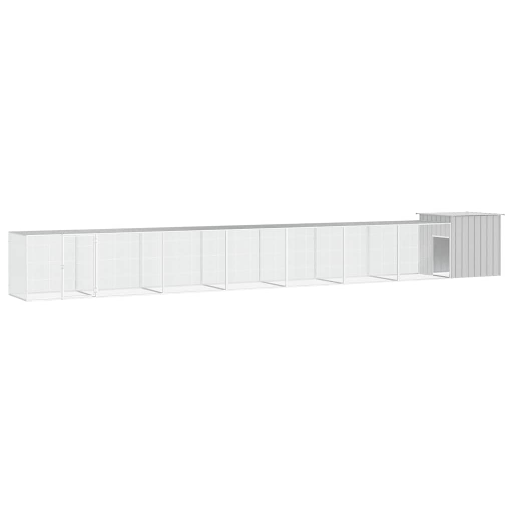 Vetonek Gallinero de acero galvanizado gris 700x91x100 cm