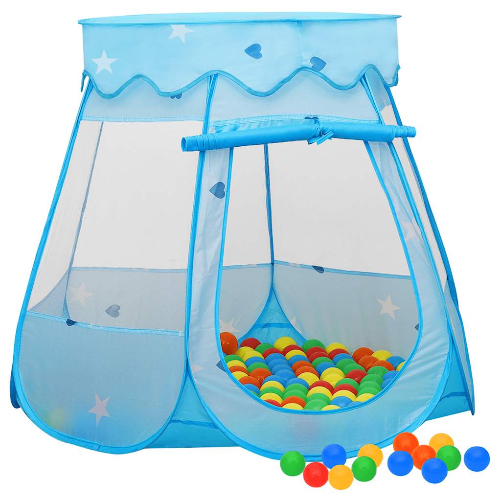 Vetonek Tienda de juegos para niños con 250 bolas azul 102x102x82 cm