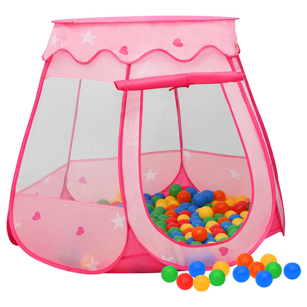 Vetonek Tienda de juegos para niños con 250 bolas rosa 102x102x82 cm