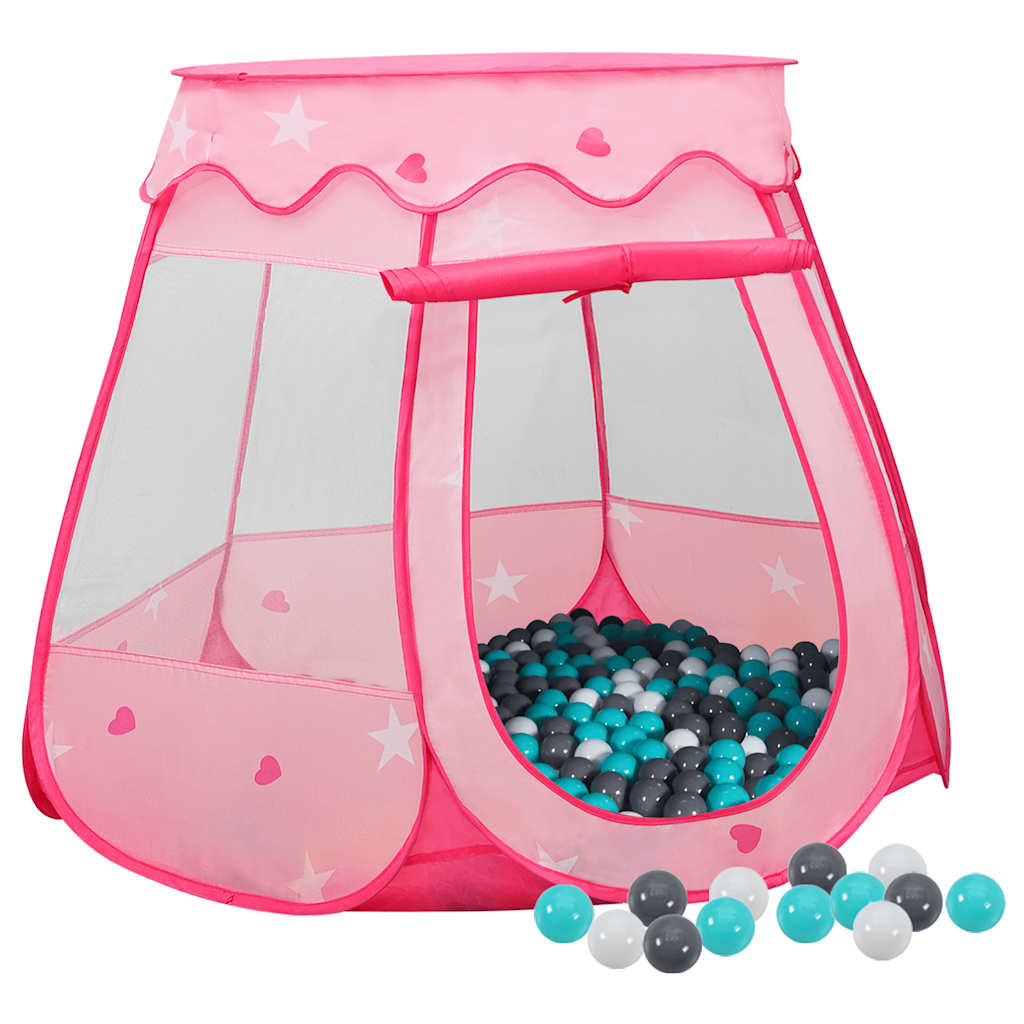 Vetonek Tienda de juegos para niños con 250 bolas rosa 102x102x82 cm