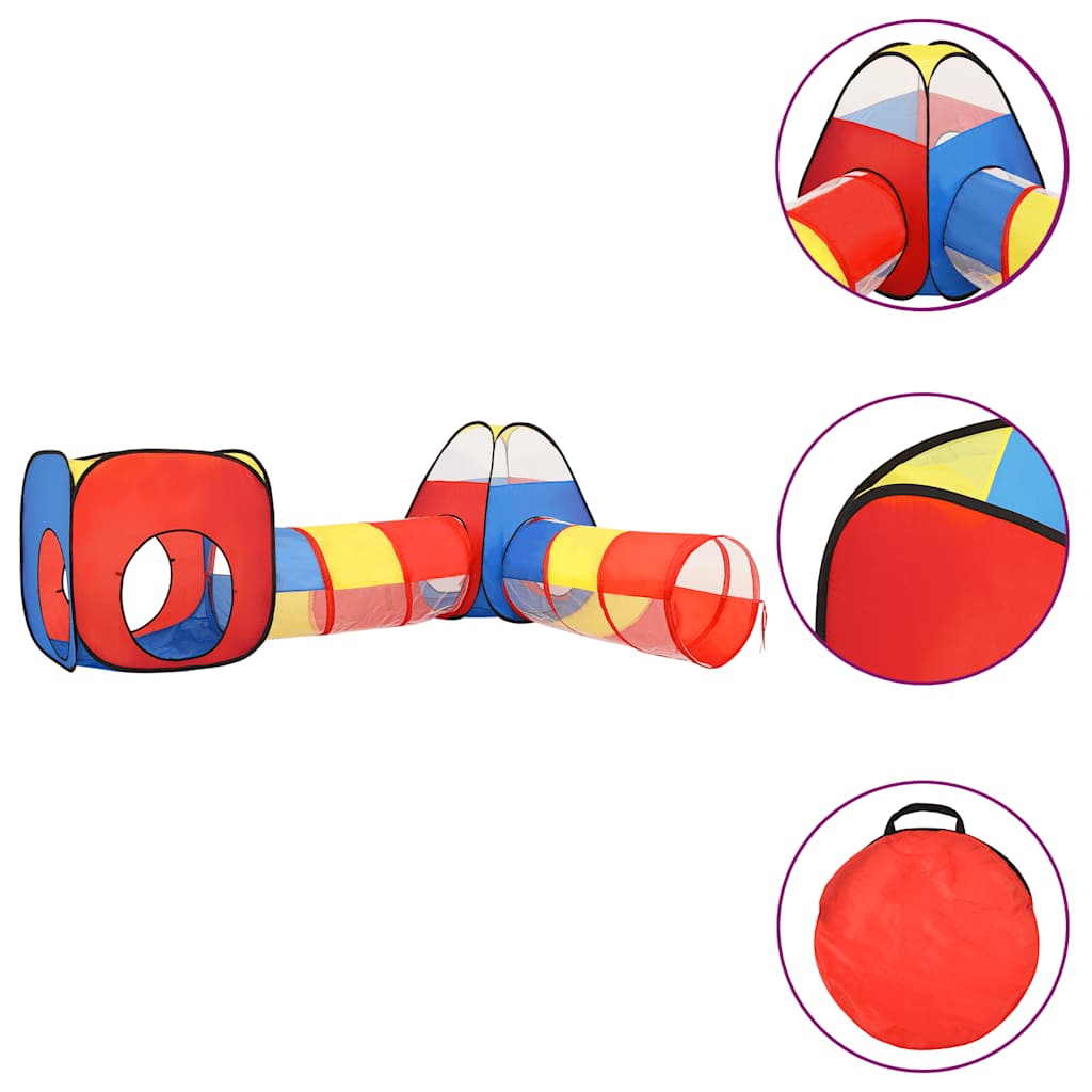 Tienda de juego de niños con 250 bolas multicolor 190x264x90 cm vidaXL