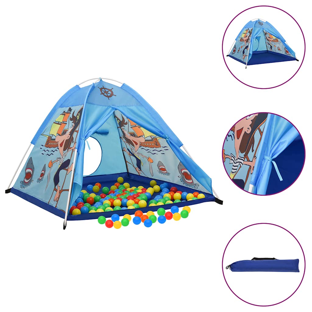 Vetonek Tienda de juegos para niños con 250 bolas azul 120x120x90 cm