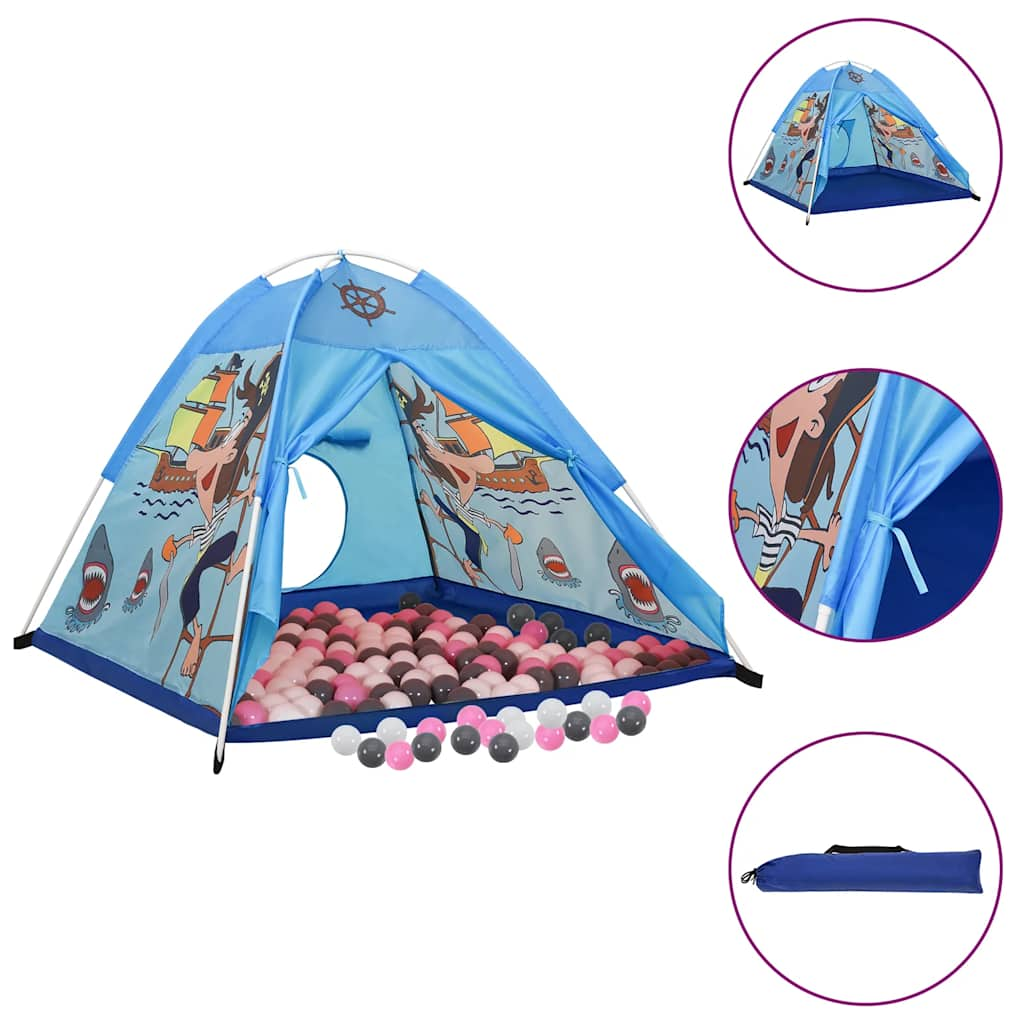 Vetonek Tienda de juegos para niños con 250 bolas azul 120x120x90 cm