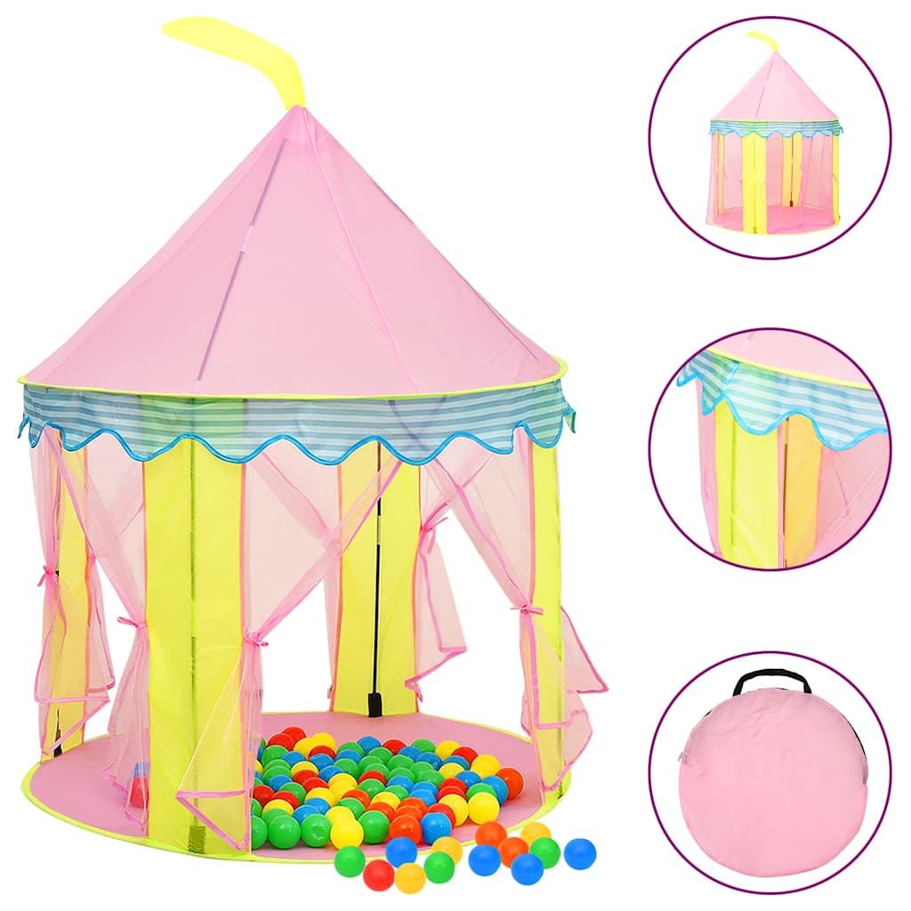 Vetonek Tienda de juegos para niños con 250 bolas rosa 100x100x127 cm