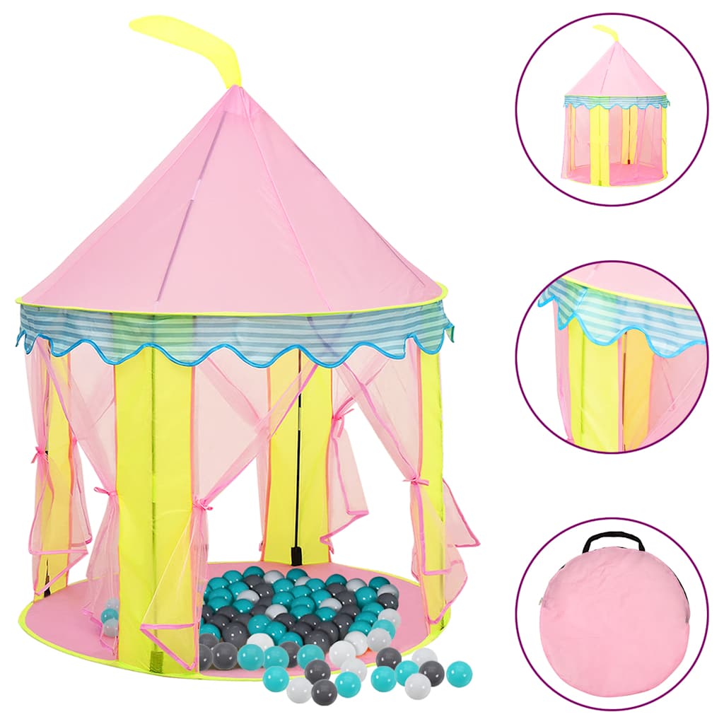 Vetonek Tienda de juegos para niños con 250 bolas rosa 100x100x127 cm