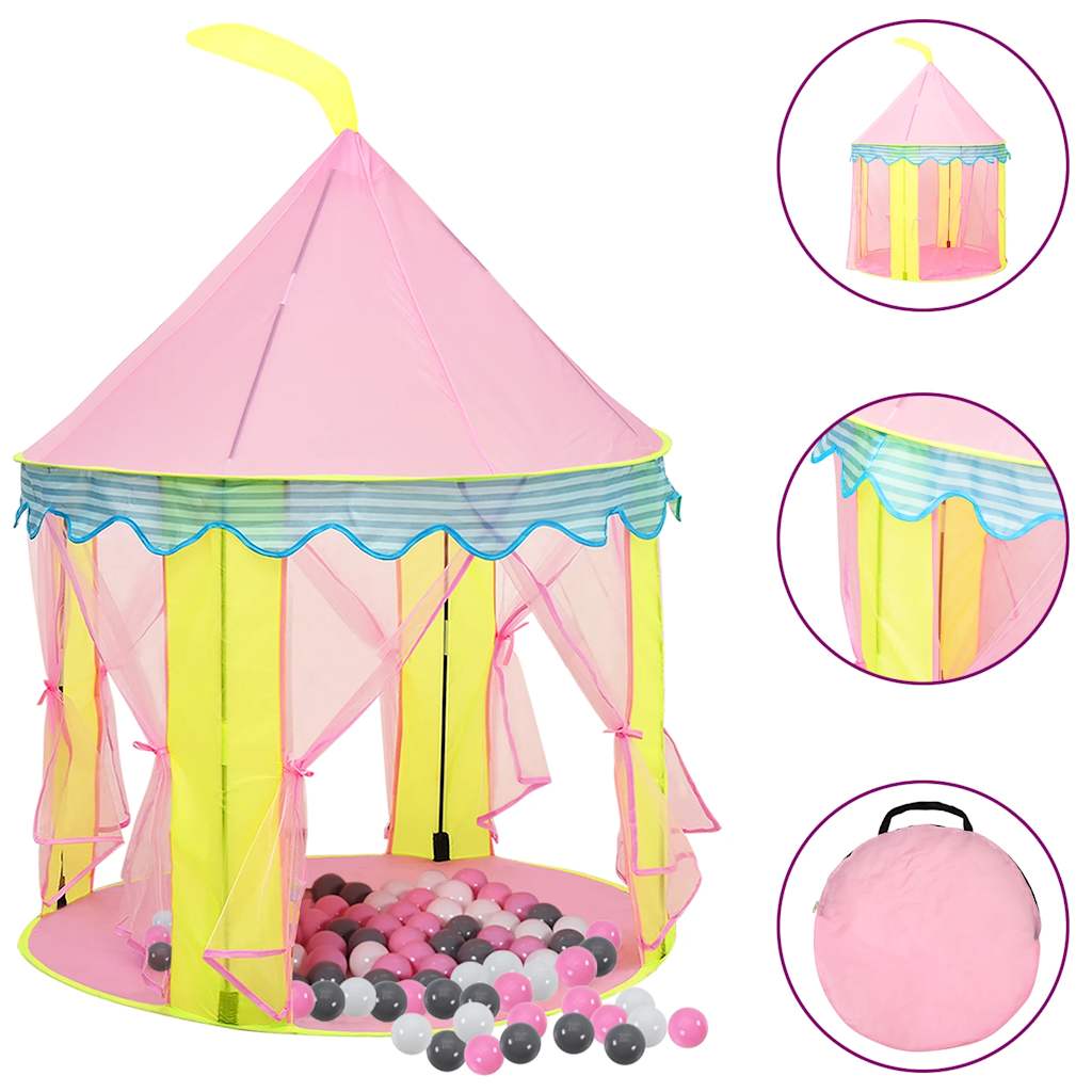 Vetonek Tienda de juegos para niños con 250 bolas rosa 100x100x127 cm