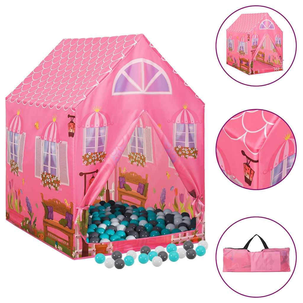 Vetonek Tienda de juegos para niños con 250 bolas rosa 69x94x104 cm