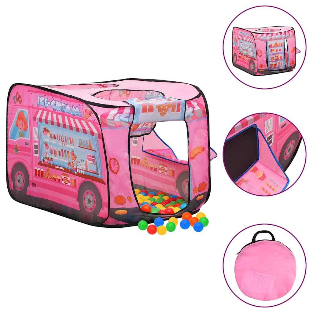 Vetonek Tienda de juegos para niños con 250 bolas rosa 70x112x70 cm