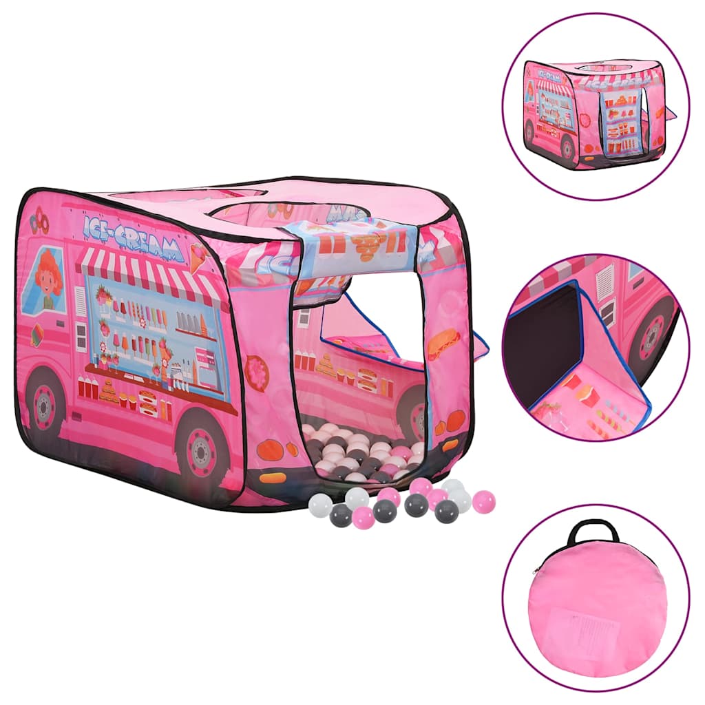 Vetonek Tienda de juegos para niños con 250 bolas rosa 70x112x70 cm