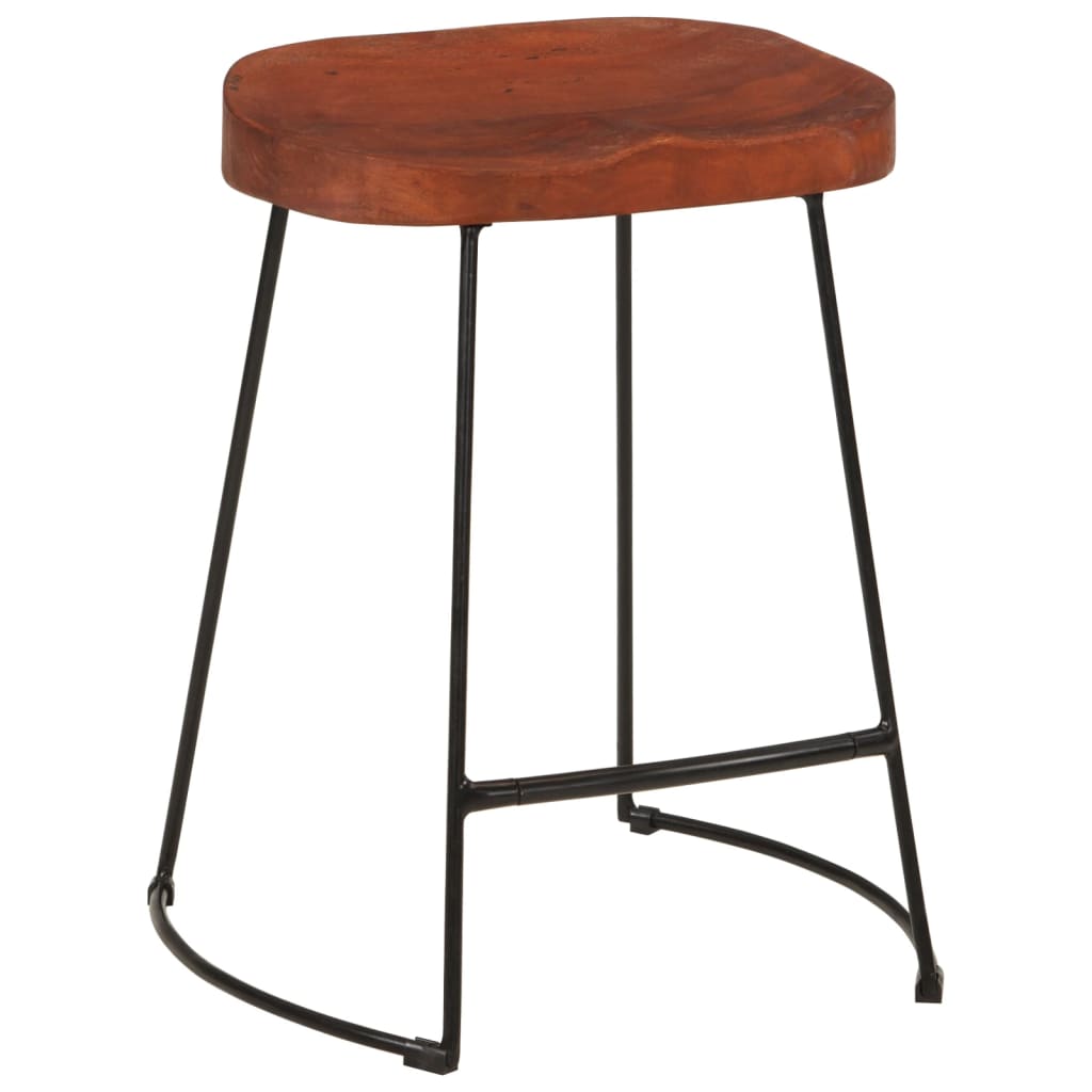 Tabourets de bar Gavin 2 Uds Wood Maciza Mango 45x38x53 cm