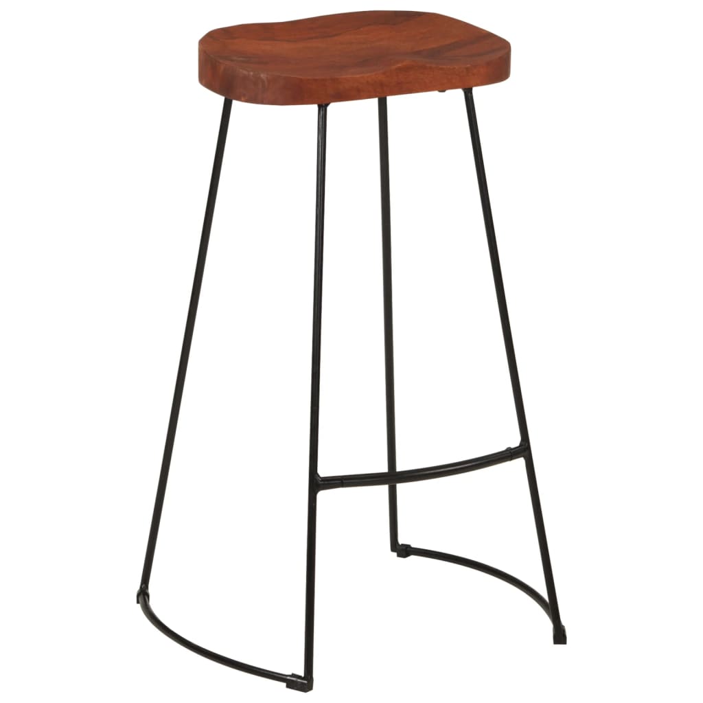 Taburetes de bar Gavin 2 uds madera mango maciza 50x40x78 cm vidaXL