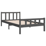 Estructura de cama sin colchón madera maciza gris 100x200 cm - Vetonek