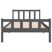Estructura de cama sin colchón madera maciza gris 100x200 cm - Vetonek