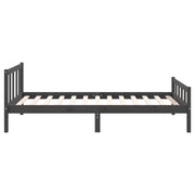 Estructura de cama sin colchón madera maciza gris 100x200 cm - Vetonek