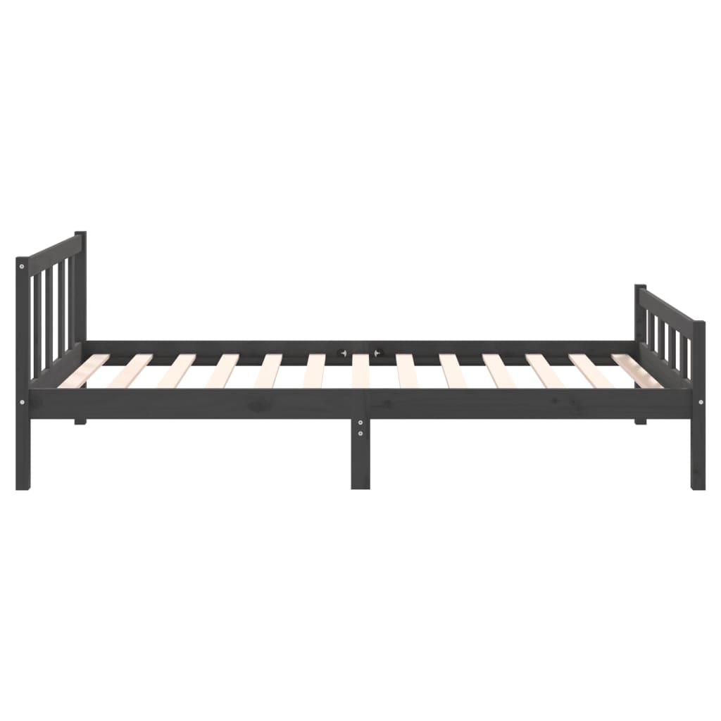 Estructura de cama sin colchón madera maciza gris 100x200 cm - Vetonek