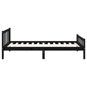 Estructura de cama sin colchón madera maciza negro 100x200 cm v6125 - Vetonek
