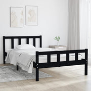 Estructura de cama sin colchón madera maciza negro 100x200 cm v6125 Vetonek