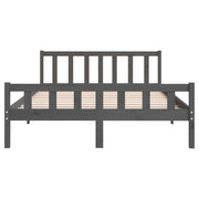 Estructura de cama sin colchón madera maciza gris 120x200 cm v6156 - Vetonek