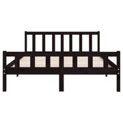 Estructura de cama sin colchón madera maciza negro 120x200 cm v6170 - Vetonek