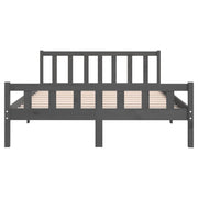 Estructura de cama sin colchón madera maciza gris 140x200 cm v6200 - Vetonek