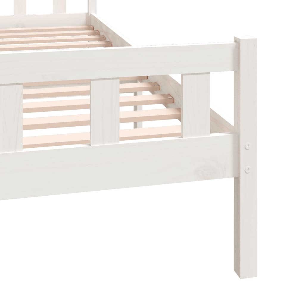 Estructura de cama sin colchón madera maciza blanco 160x200 cm vidaXL