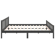 Estructura de cama sin colchón madera maciza gris 200x200 cm v6408 - Vetonek