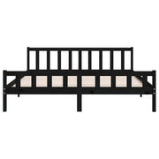 Estructura de cama sin colchón madera maciza negro 200x200 cm v6422 - Vetonek