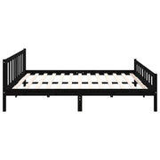 Estructura de cama sin colchón madera maciza negro 200x200 cm v6422 - Vetonek