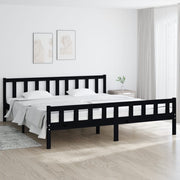 Estructura de cama sin colchón madera maciza negro 200x200 cm v6422 Vetonek