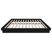 Estructura de cama sin colchón madera maciza negro 200x200 cm v6828 - Vetonek