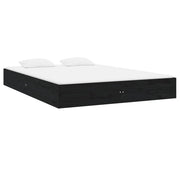 Estructura de cama sin colchón madera maciza negro 160x200 cm v7221 - Vetonek