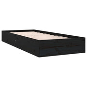 Estructura de cama sin colchón madera maciza negro 75x190 cm - Vetonek