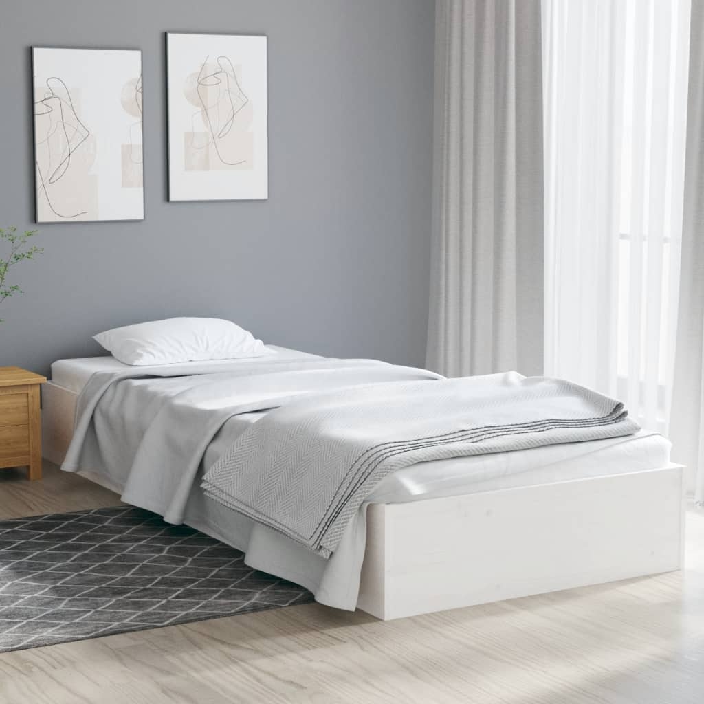 Vetonek Estructura cama individual sin colchón madera blanco 90x190 cm