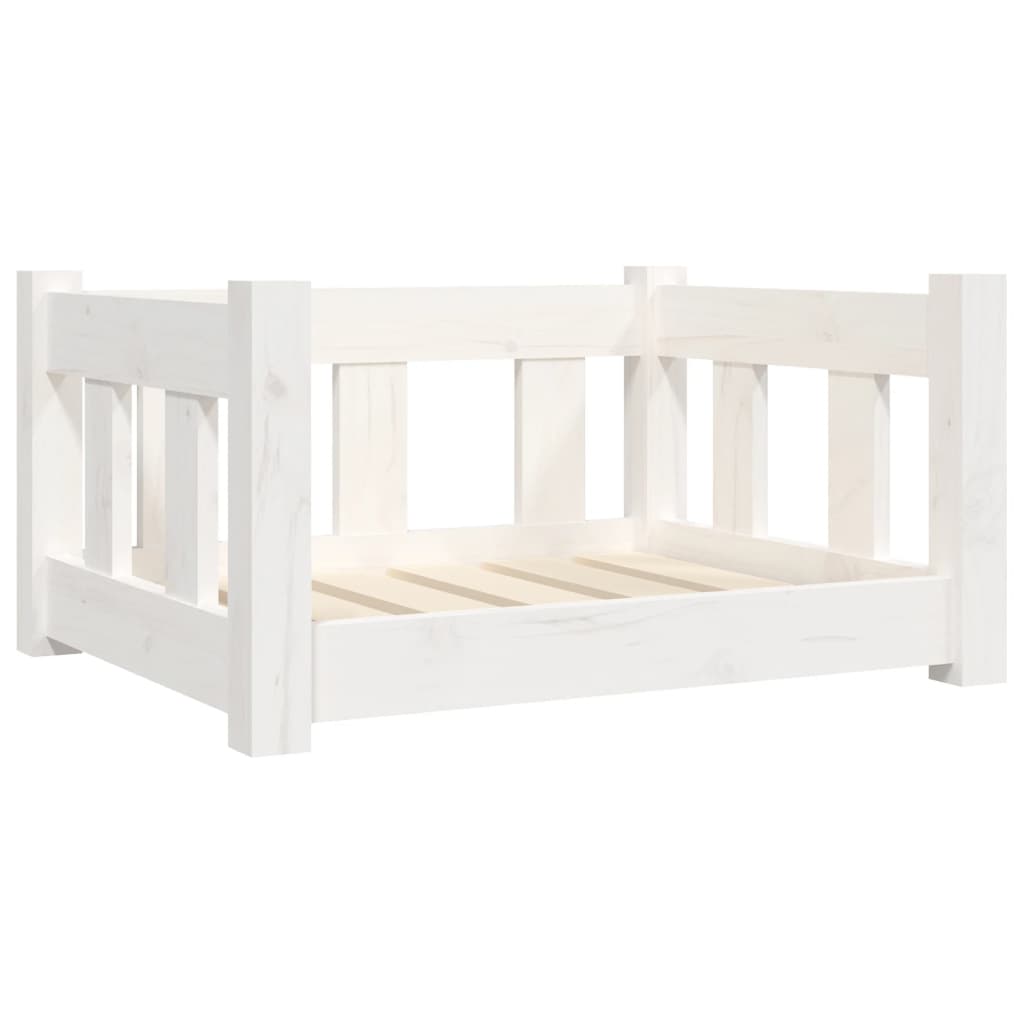 Cama de madeira de pinheiro branco 55,5x45.5x28 cm