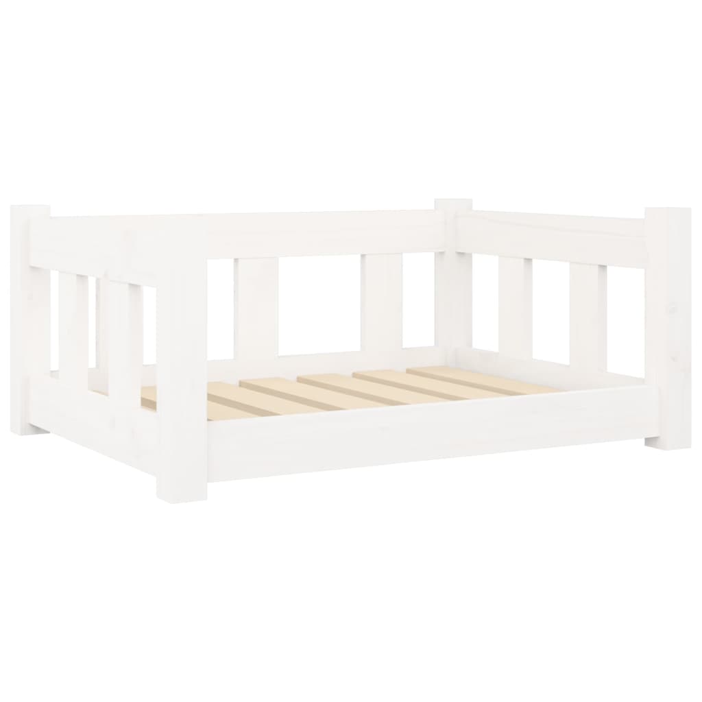 Cama de quarto de madeira de pinheiro branco 65,5x50.5x28 cm