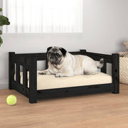 Dog bed solid black pine wood 65.5x50.5x28 cm v7825 Vetonek
