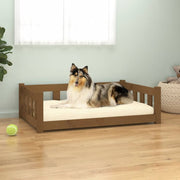 Dog bed solid pine wood honey brown 95.5x65.5x28 cm v7917 Vetonek