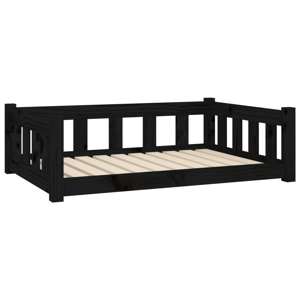 Cama de cachorro de pinheiro preto 95.5x65.5x28 cm