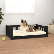 Dog bed solid black pine wood 95.5x65.5x28 cm v7924 Vetonek